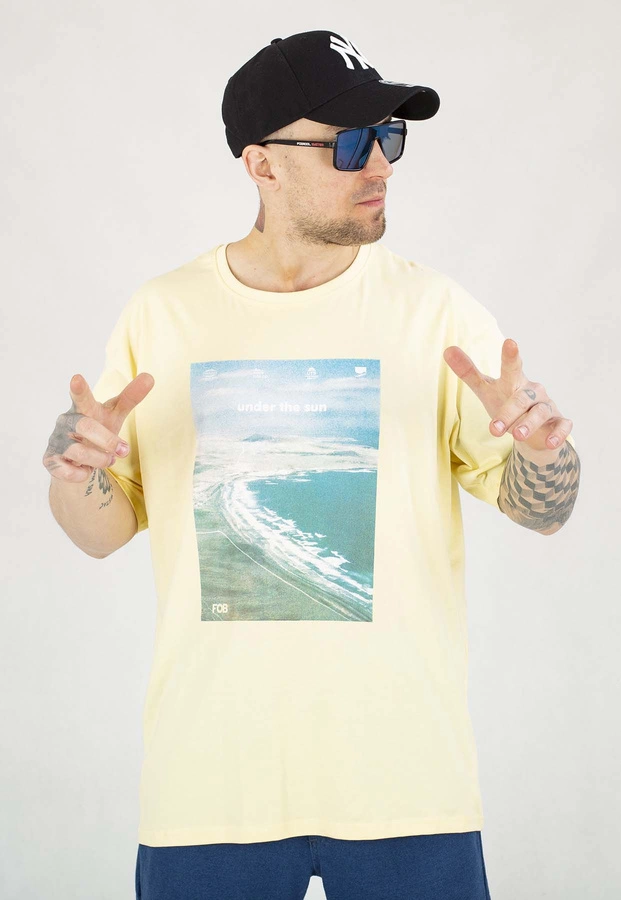 T-shirt 4F M2132 jasno żółty