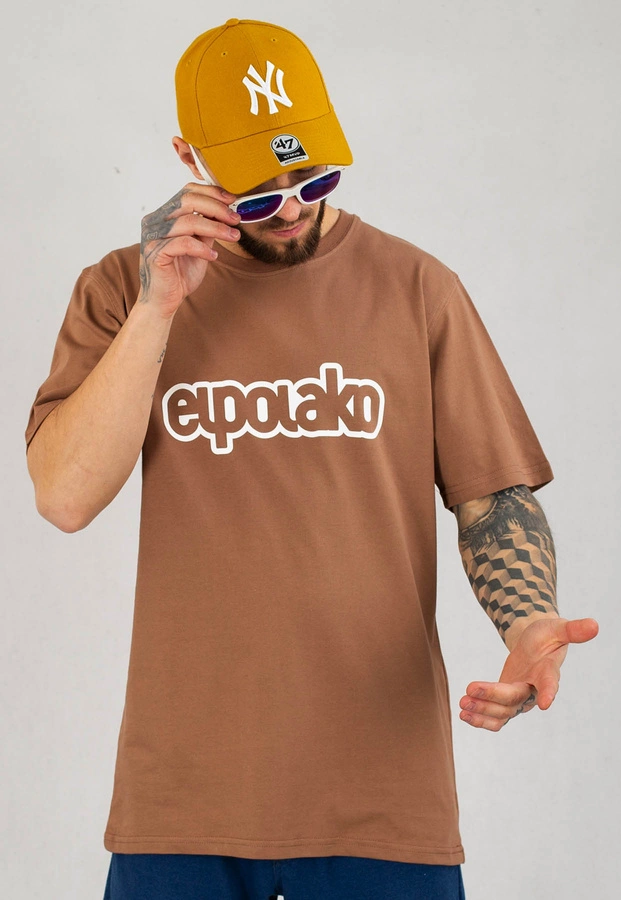 T-shirt El Polako Elpo HD brązowy