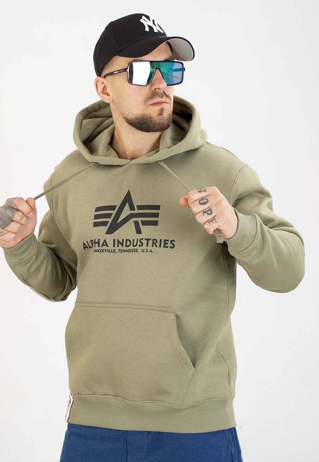 Bluza Alpha Industries Z Kapturem Basic 178312 oliwkowa