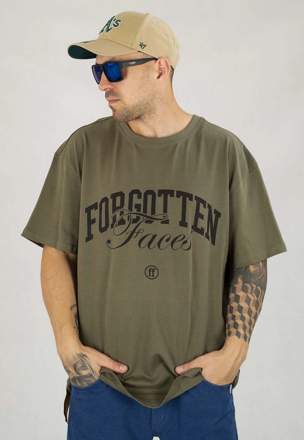 T-shirt Forgotten Faces Skull oliwkowy