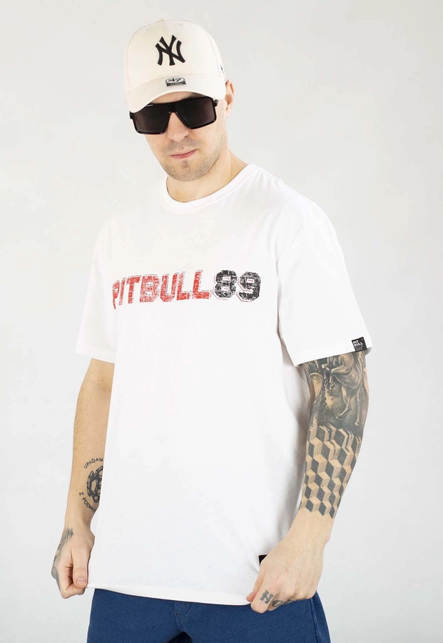 T-shirt Pit Bull Dog 89 biały