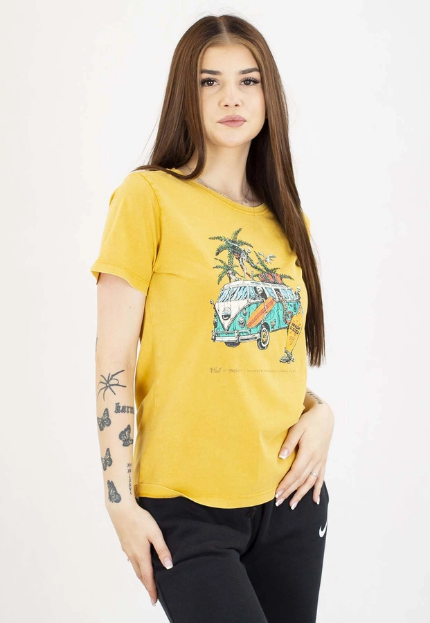 T-Shirt Pit Bull Beachbreak 190 washed yellow