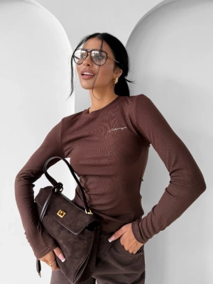 Longsleeve Olavoga Sae brązowy