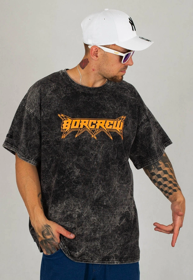 T-shirt B.O.R. Biuro Ochrony Rapu Baggy Star Tie Dye czarny sprany