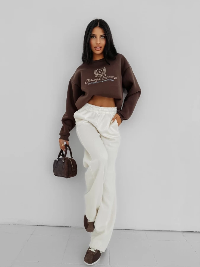 Bluza Olavoga Bez Kaptura Fall Essence brązowa