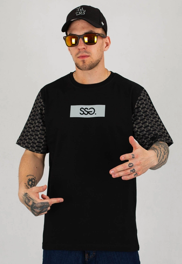 T-Shirt SSG Print Sleeve czarny