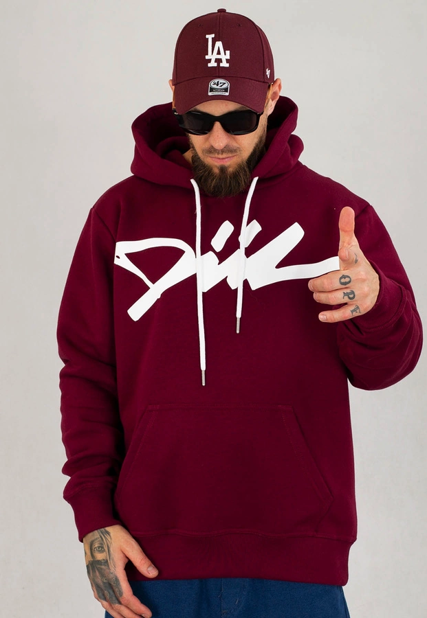 Bluza Diil Hoodie Disco bordowa