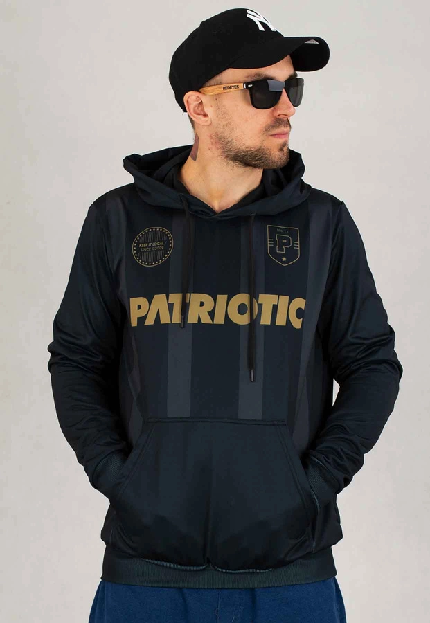 Bluza Patriotic Z Kapturem Football Gold czarna