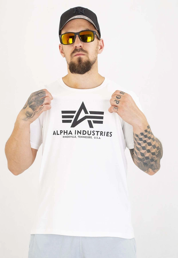 T-shirt Alpha Industries Basic 100501 biało czarny