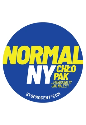 Wlepa Stoprocent Normalny niebieska