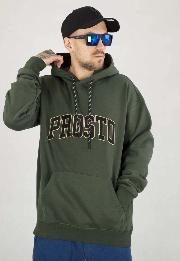 Bluza Prosto Z kapturem College99 ciemno zielona