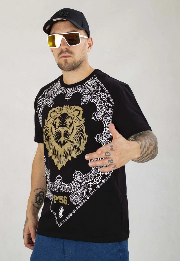 T-shirt Dudek P56 Lion Gold czarny