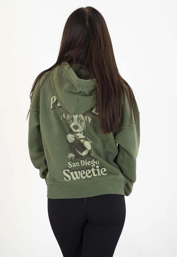Bluza Pit Bull Z Kapturem ZIP Sweetie sage green