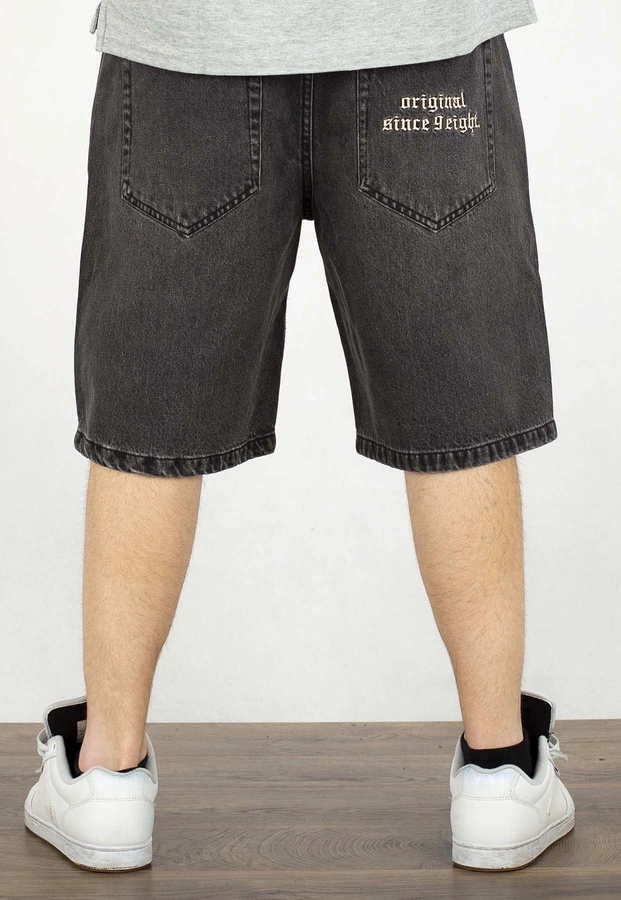 Spodenki Mass Jeans Baggy Fit Slang black rinse