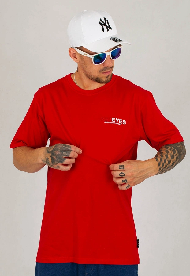 T-shirt Red Eyes Fuck Off czerwony