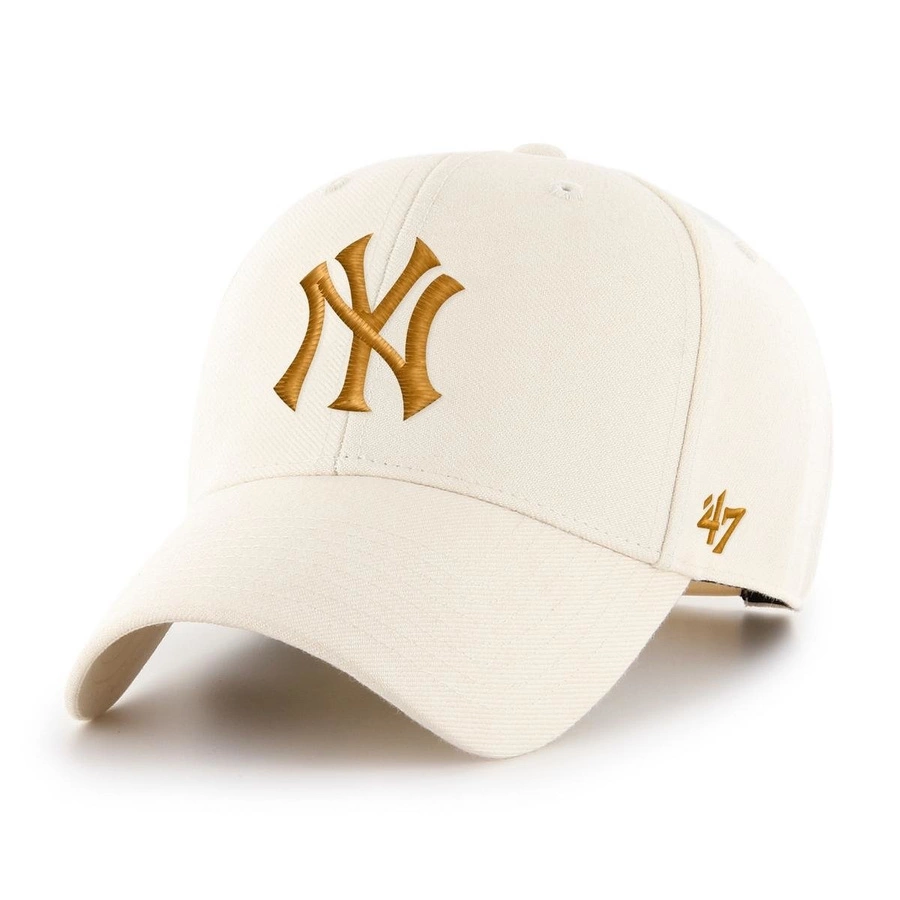 Czapka 47 Brand MLB New York Yankees '47 MVP SNAPBACK beżowa