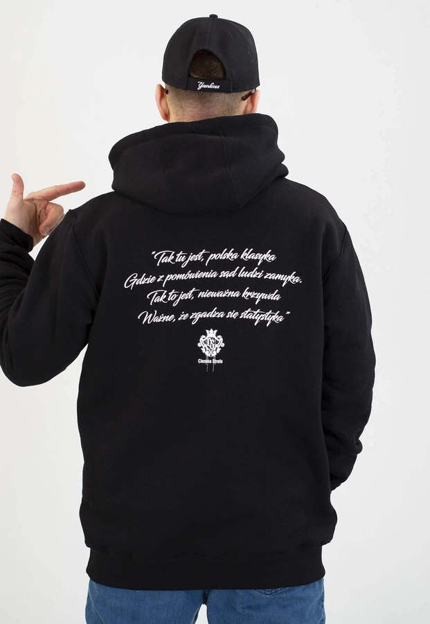 Bluza Ciemna Strefa Z Kapturem Statystyka czarna