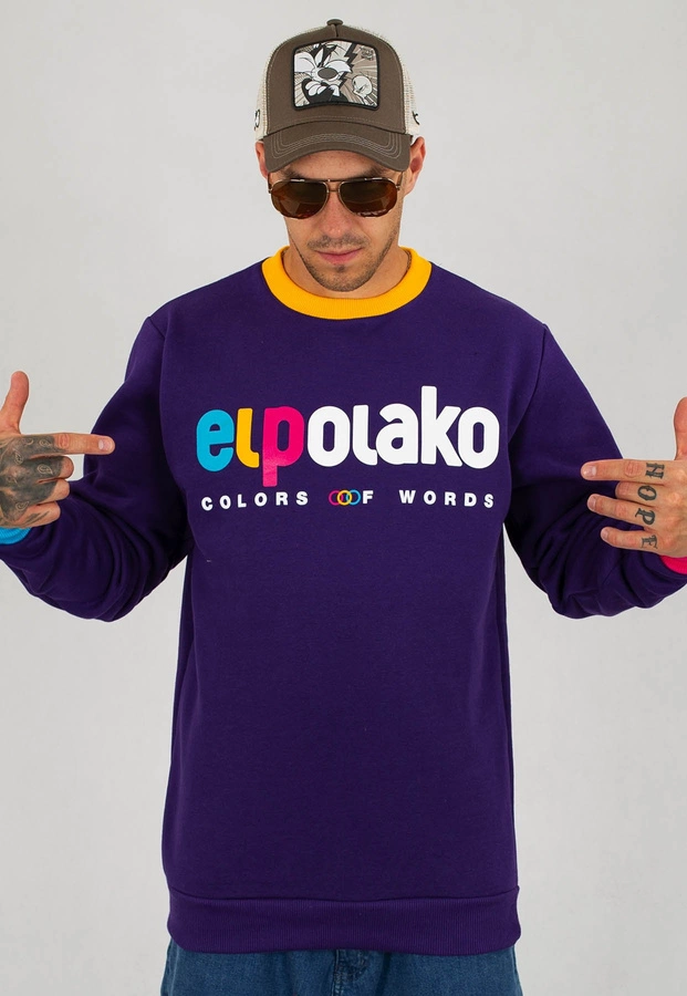 Bluza El Polako Cow fioletowa