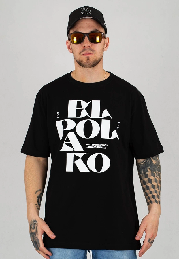 T-shirt El Polako Letters czarny + Płyta Gratis