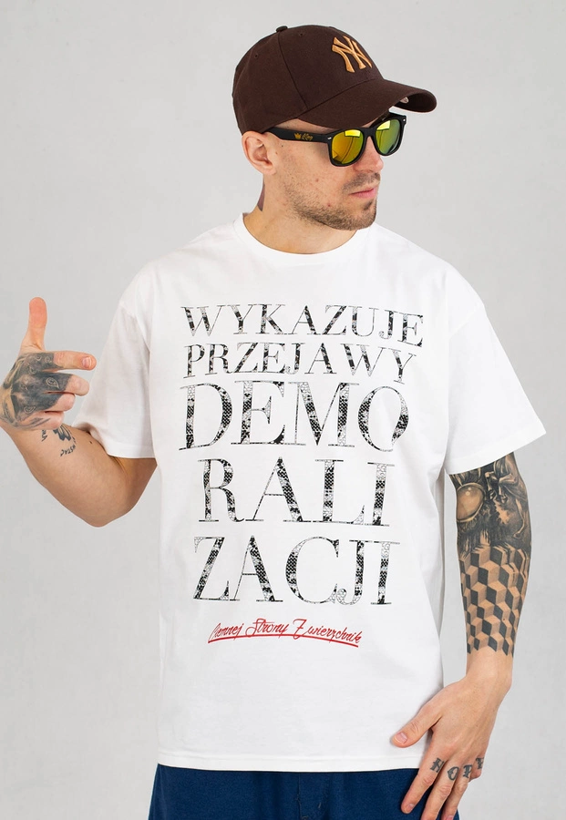 T-shirt Chada Demoralizacja biały