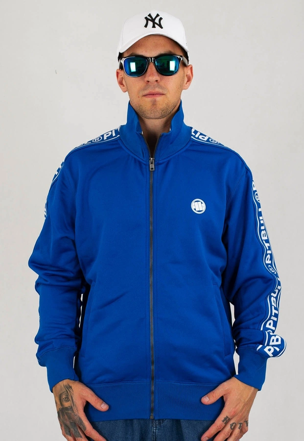Bluza Pit Bull Oldschool Zip Tape Logo niebieska