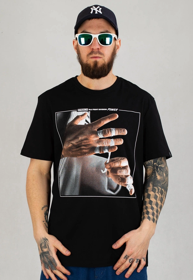 T-shirt Pit Bull Middle Power BJJ czarny