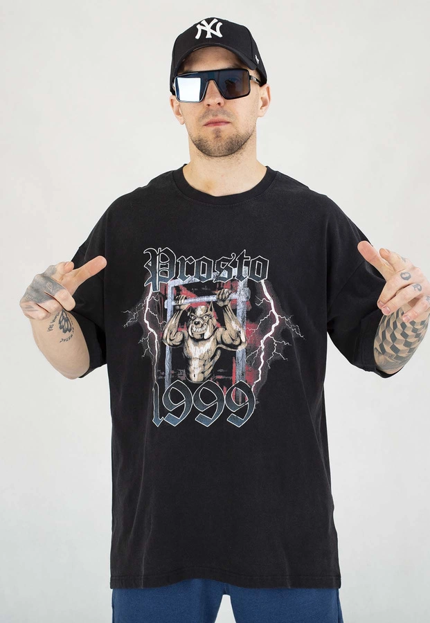 T-shirt Prosto Baggy Urbgym Washed czarny