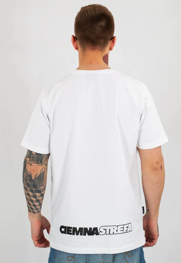 T-shirt Ciemna Strefa Pas Kółko biało zielony