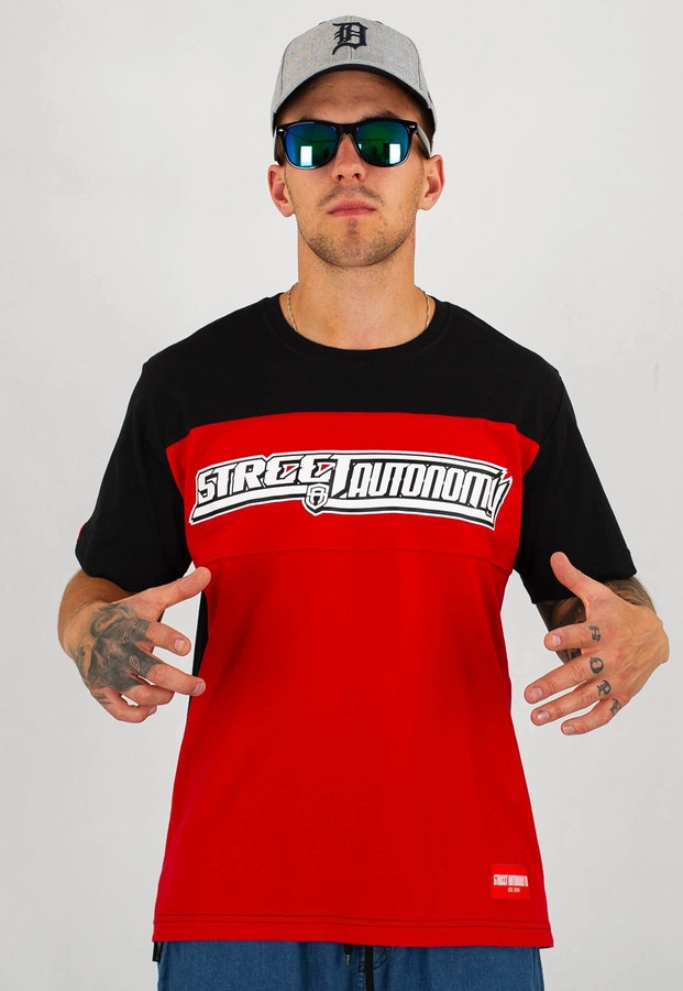 T-shirt Street Autonomy Lego czerwono czarna