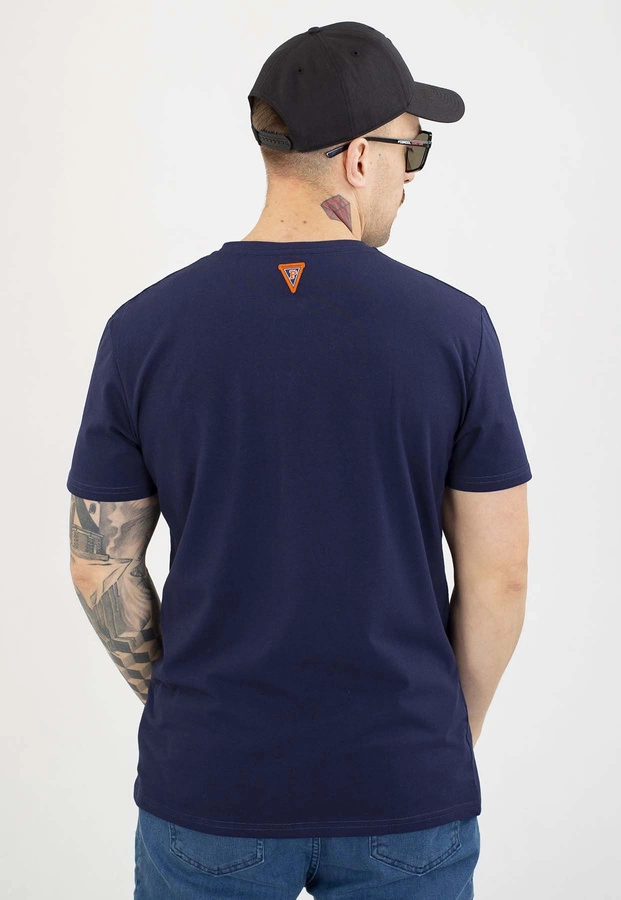 T-shirt Patriotic Retro Script granatowy