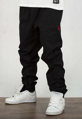 Spodnie Stoprocent Joggery Classic Red Tag Haftbark czarne
