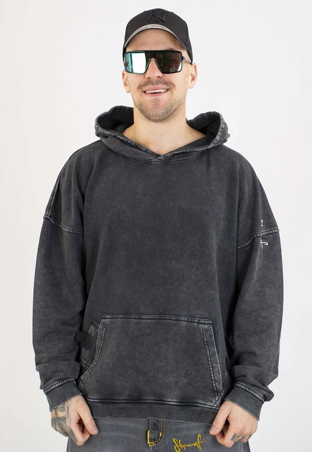 Bluza Stoprocent Z Kapturem Haft Bark Small czarna sprana