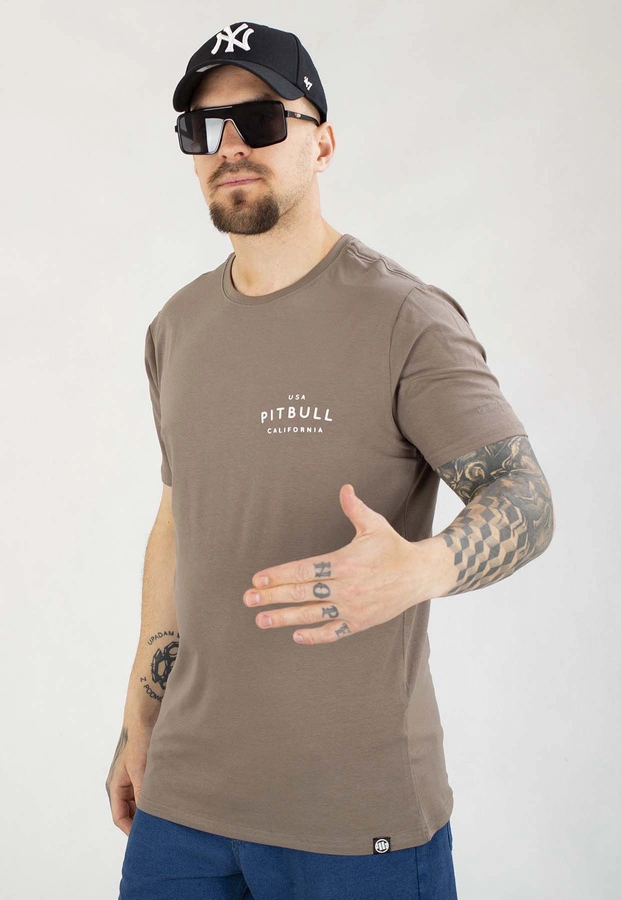 T-shirt Pit Bull Slim Fit USA Cal 140 taupe