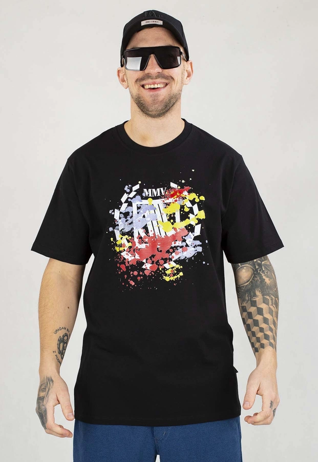 T-shirt Diil Splash czarno biały