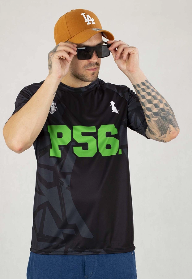 T-shirt Dudek P56 Geometric FT czarny