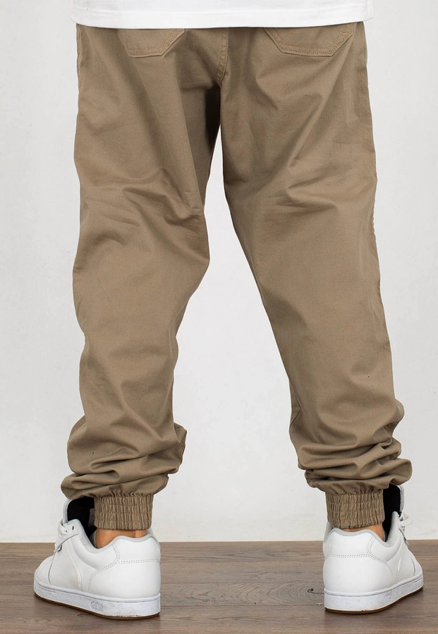 Spodnie B.O.R. Biuro Ochrony Rapu Jogger Fit beżowe