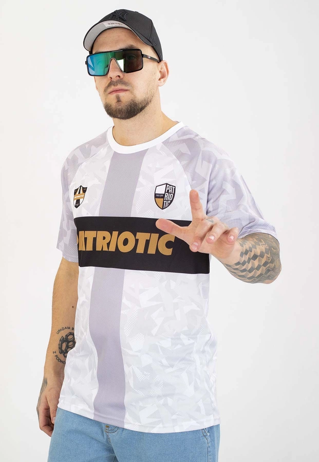 T-shirt Patriotic Football Gold biały