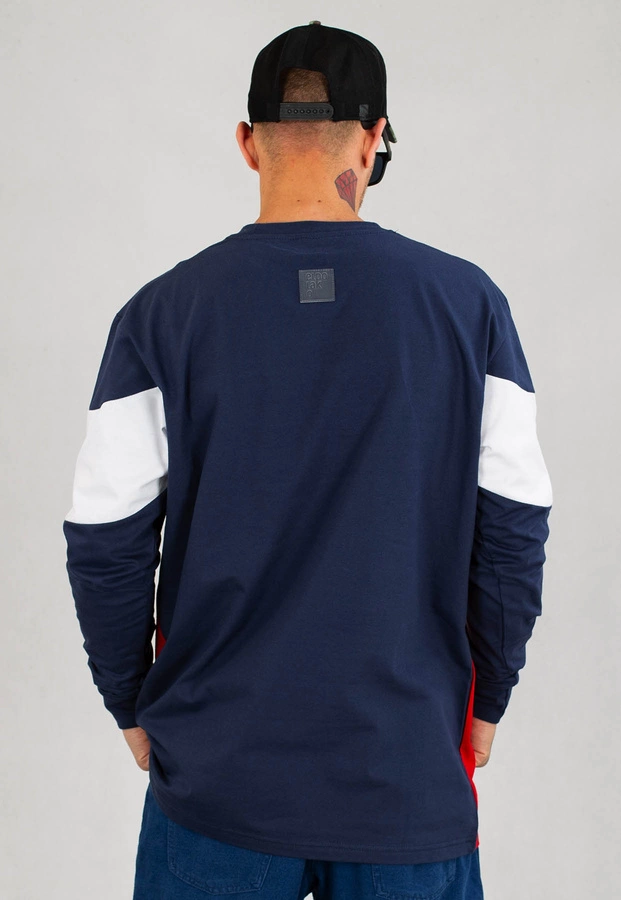 Longsleeve El Polako Athletic granatowo czerwony