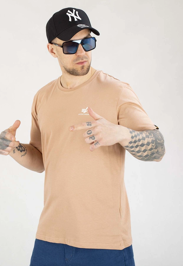 T-shirt Alpha Industries Basic Small Logo 188505 łososiowy
