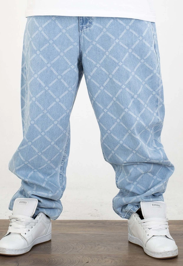 Spodnie Mass Jeans Extra Baggy Fit Monogram light blue