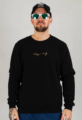 Bluza Ganja Mafia Bez Kaptura Podpis Mini Gold czarna