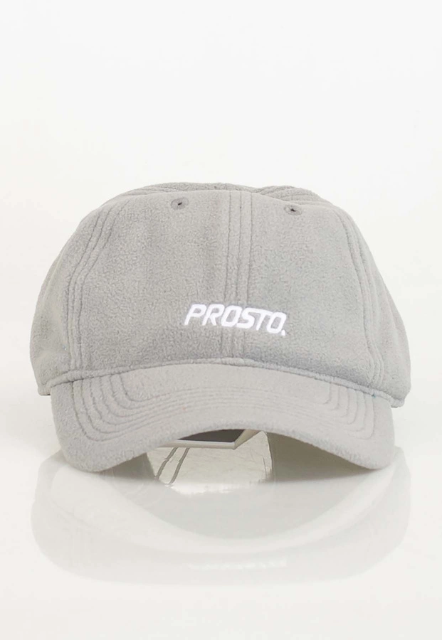 Czapka 6 Panel Prosto Fleece szara