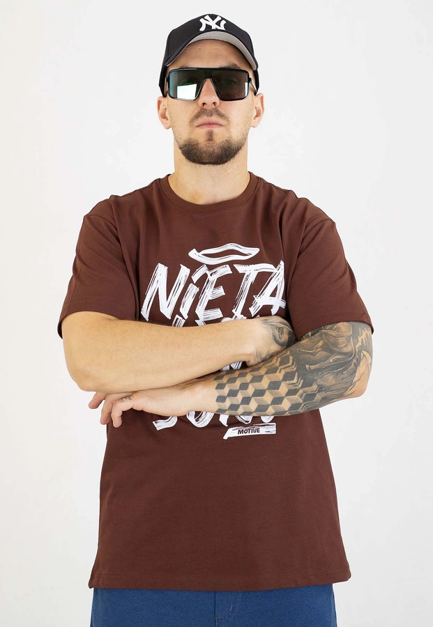 T-shirt Motive NTL Sharp brązowy