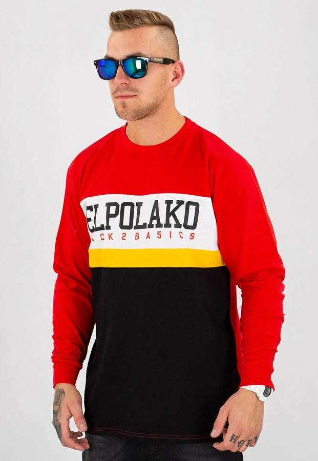 Longsleeve El Polako School czerwony