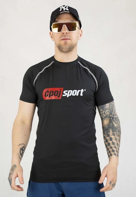 T-shirt Stoprocent Rashguard Ćpaj Sport Logo czarny