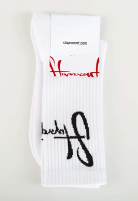 Skiety Stoprocent Back Tag biało czarne