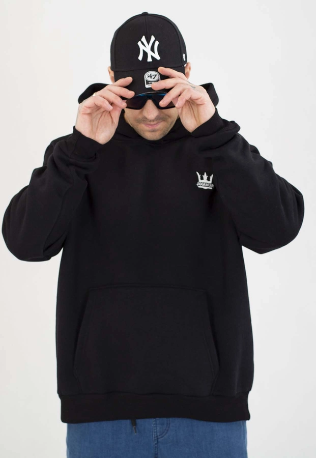 Bluza Jigga Wear Z Kapturem Oversize Crown czarno biała