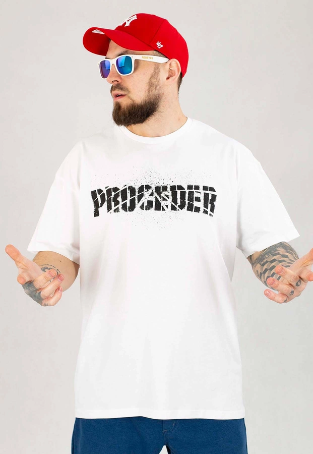 T-shirt Chada Proceder Broken biały