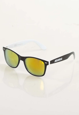 Okulary Jigga Wear Name Contrast Wayfarer Black White Yellow Mirror