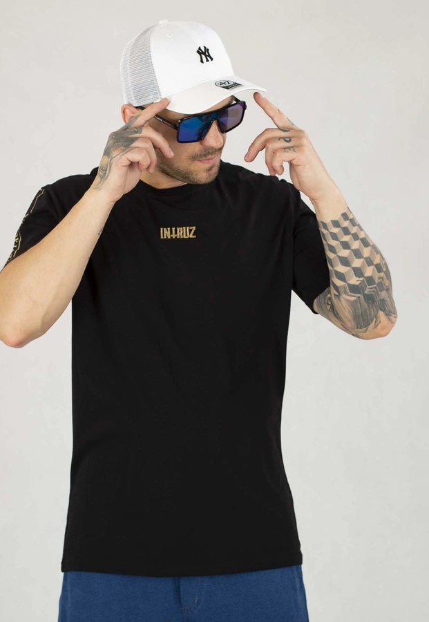 T-shirt Intruz Lokalny Gold czarny